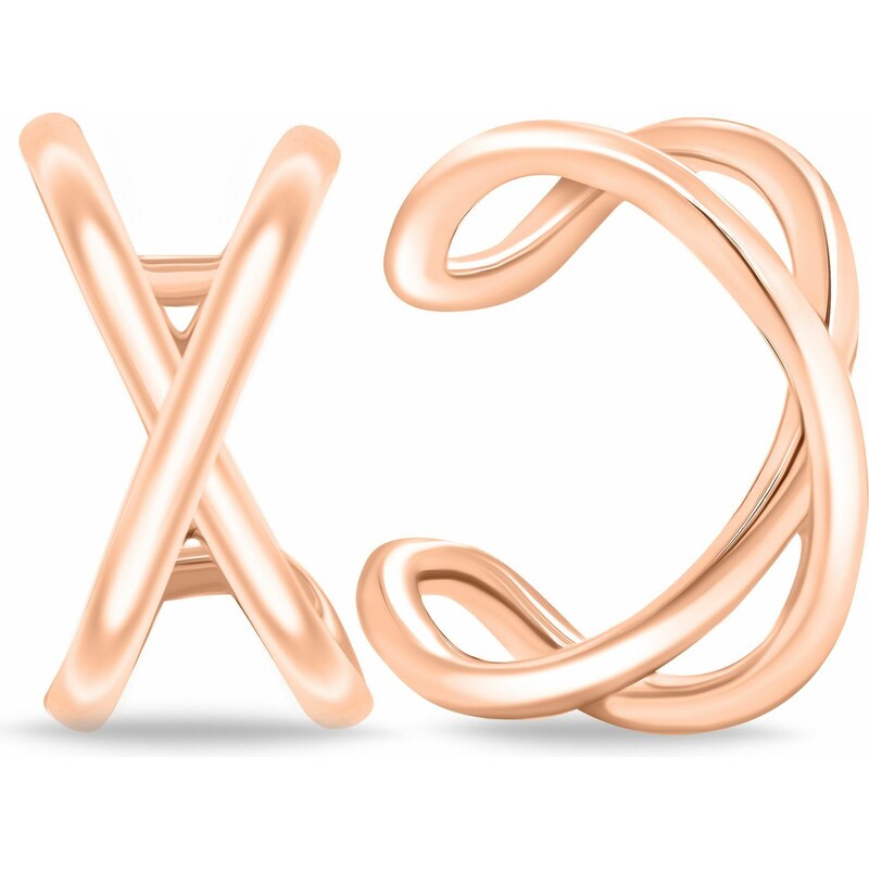 Brilio Silver Módne pozlátené záušnice EA696R 66580866