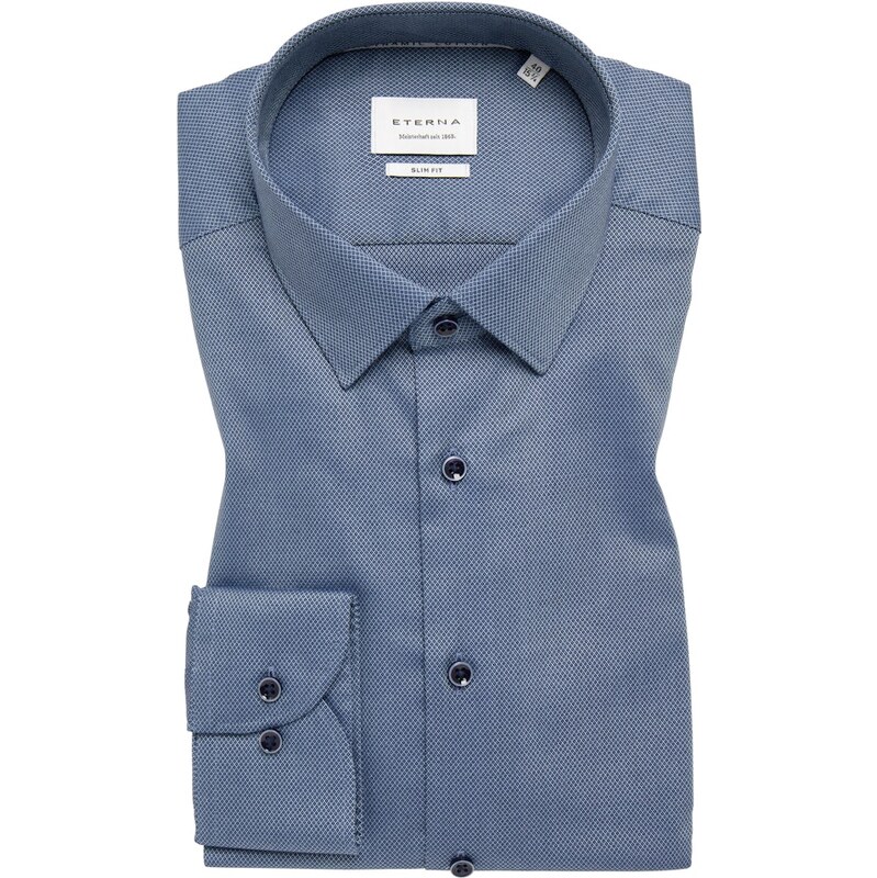 Pánska modrá Dynamic Cotton košeľa ETERNA slim fit 65614444