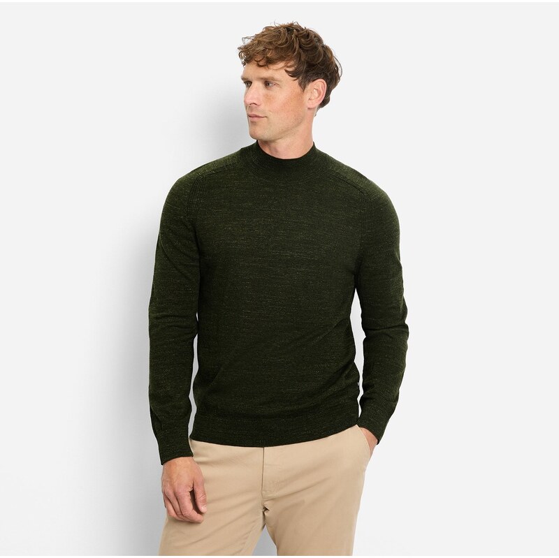 Pánsky bavlnený tmavozelený polorolák OLYMP 65614463