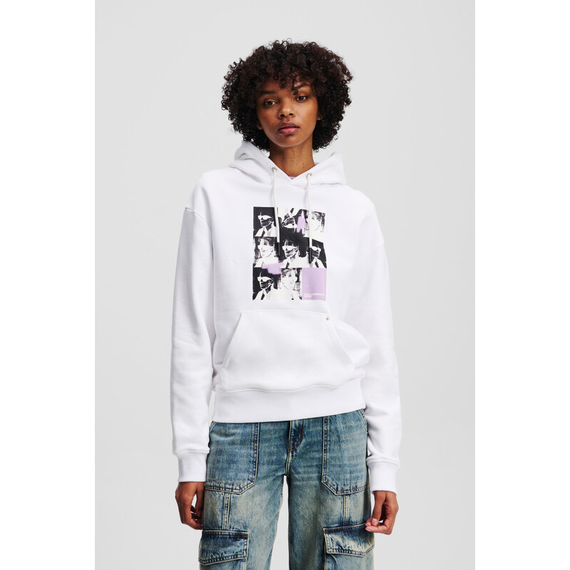 MIKINA KARL LAGERFELD JEANS KLJ RELAX REPEAT KARL HOODIE 65617516
