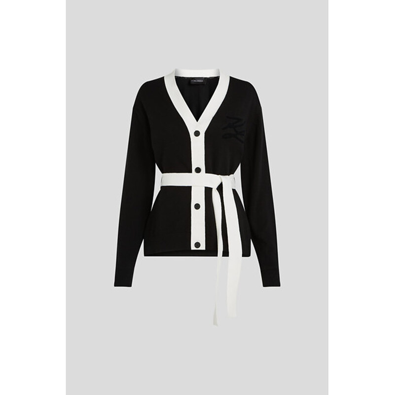 SVETER KARL LAGERFELD AUTOGRAPH CONTRAST CARDIGAN 67047522