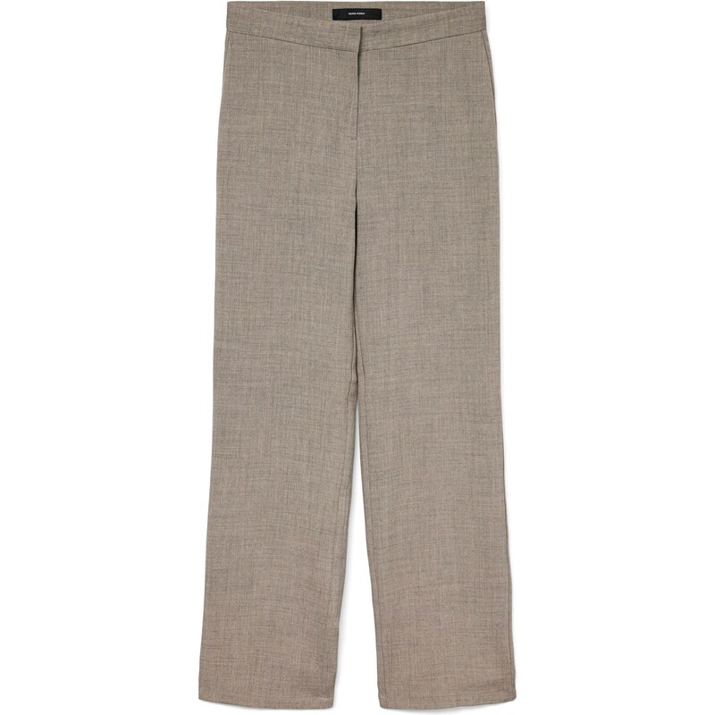 VERO MODA Nohavice s pukmi VMAYAR LYN hnedá melírovaná 66008749