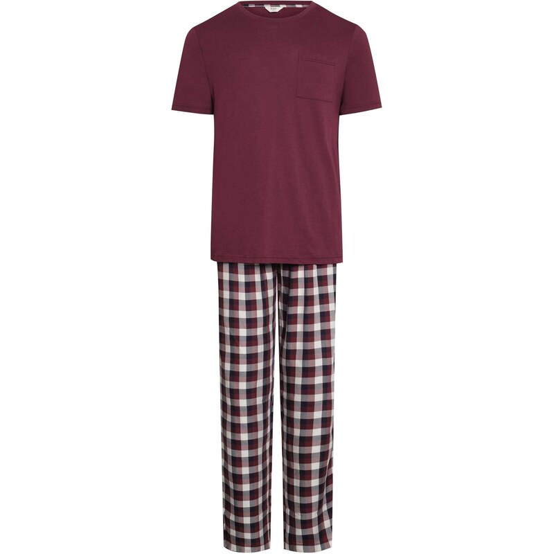 Dagi Dlhé pyžamo bordová 65619503