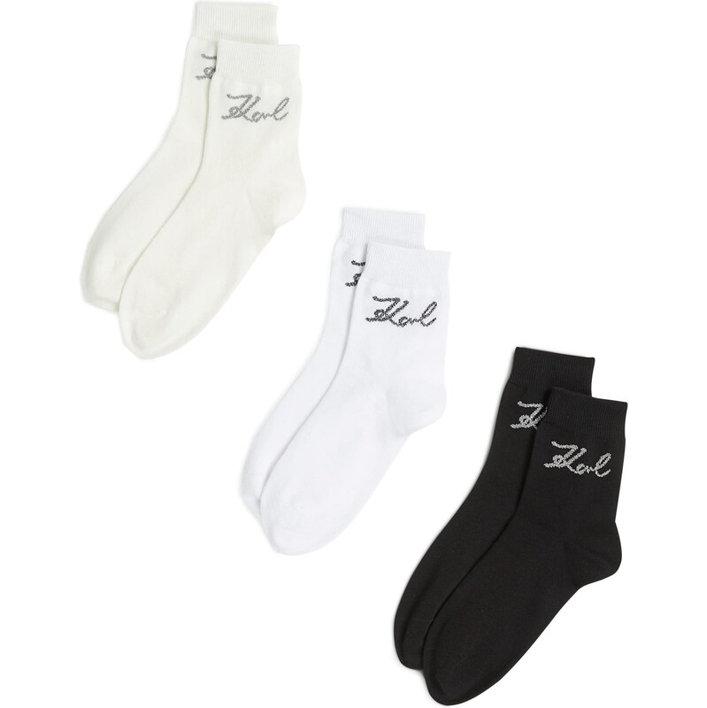 Karl Lagerfeld Ponožky béžová / čierna / biela 65731596
