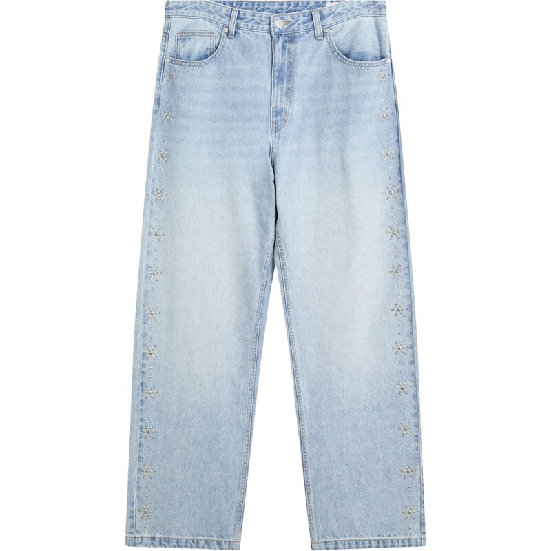 Bershka Džínsy svetlomodrá 65894946