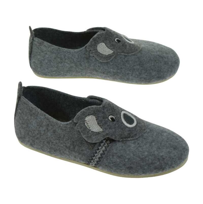JOHN-C Detské sivé filcové kapce Kids Cozy Koala 25-34 65620977
