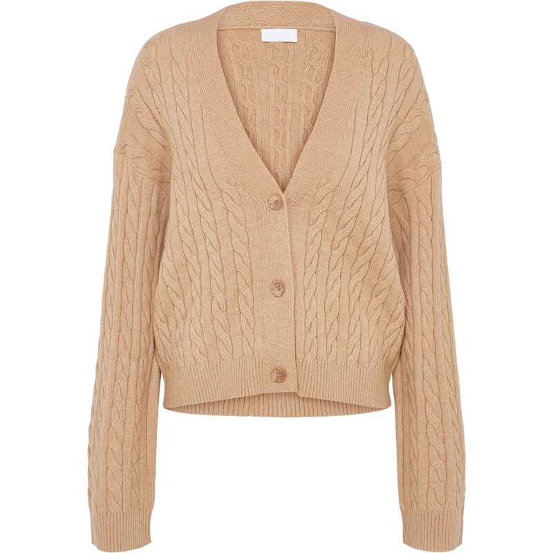 LeGer by Lena Gercke Kardigán Lionne tmavobéžová 66008498