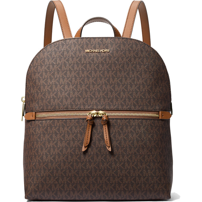 Michael Kors Batoh Dallas Medium Signature Logo Backpack Brown 65634444