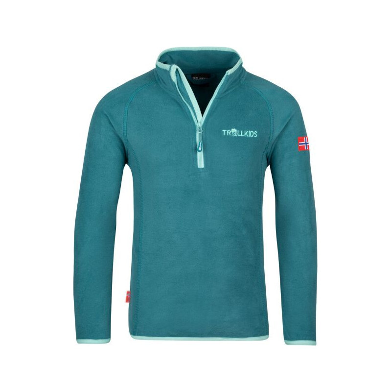 Trollkids Detská fleecová mikina Nordland s polovičným zipsom pre 65725379