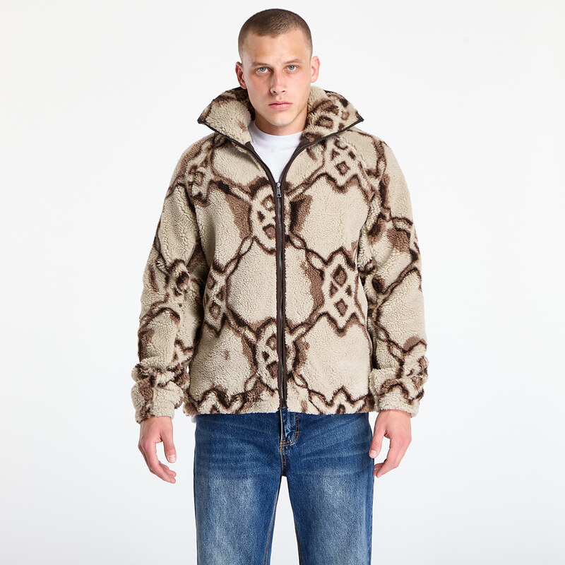 Mikina Daily Paper Burned Shield Sherpa Hoodie Off White S 65454245