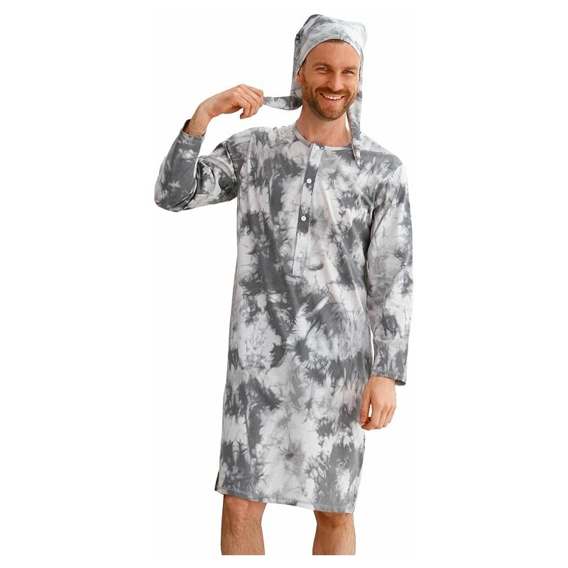 Taro Pánska nočná košeľa Philip batika sivá 65624575