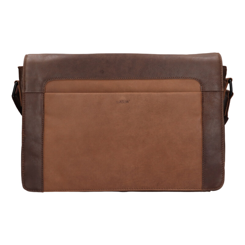 Lagen Kožená taška cez rameno BLC 223-2664 hnedá 65626047
