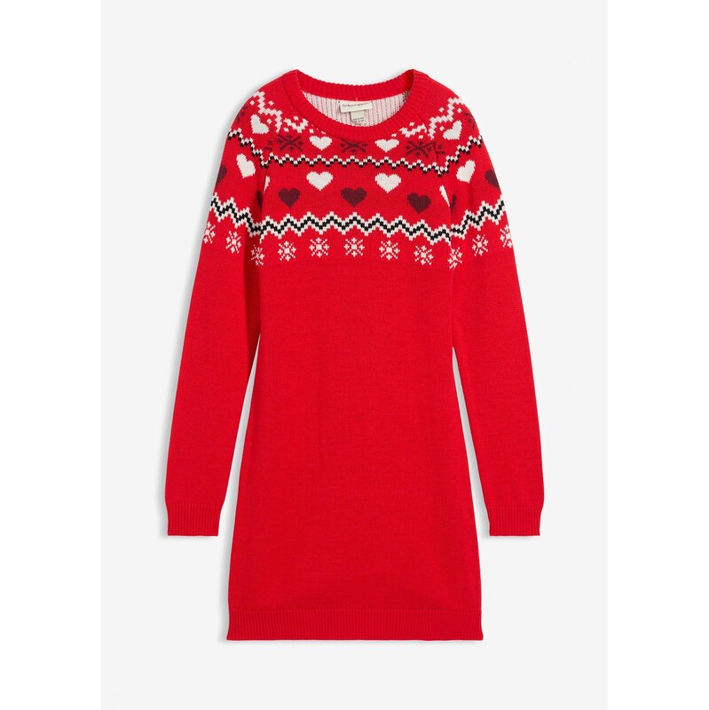 bonprix Pletené šaty, farba červená 47085874