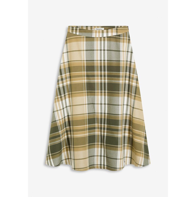 bonprix Midi sukňa, farba zelená 65626236