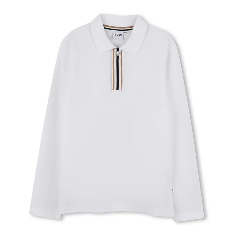 Detská bavlnená polokošeľa BOSS 65708330