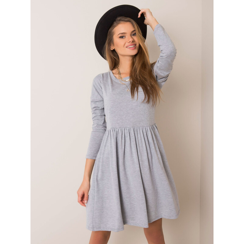 RUE PARIS Šedé dámske šaty RV-SK-5889.41P-grey 57948523