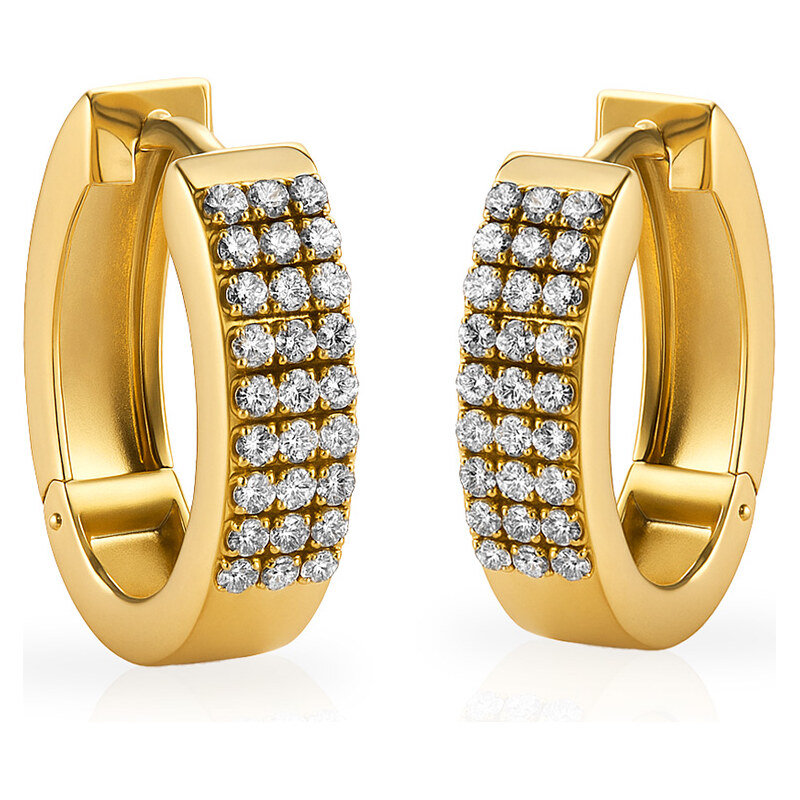 Brilio Elegantné zlaté kruhy s kubickými zirkónmi 14/513.121ZIR 66591851