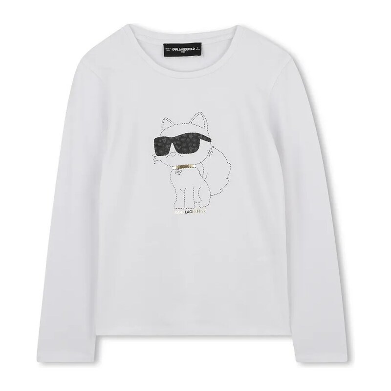 Detské tričko s dlhým rukávom Karl Lagerfeld 65708173