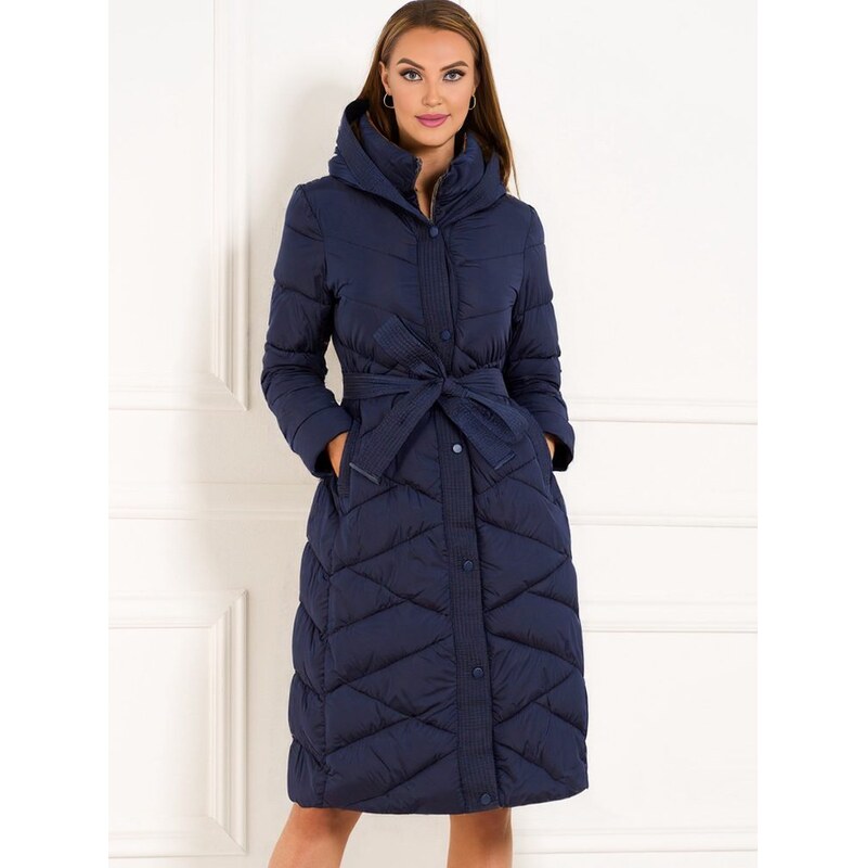 Due Linee Dámská modrá bunda prošívaná bi-col 65628063