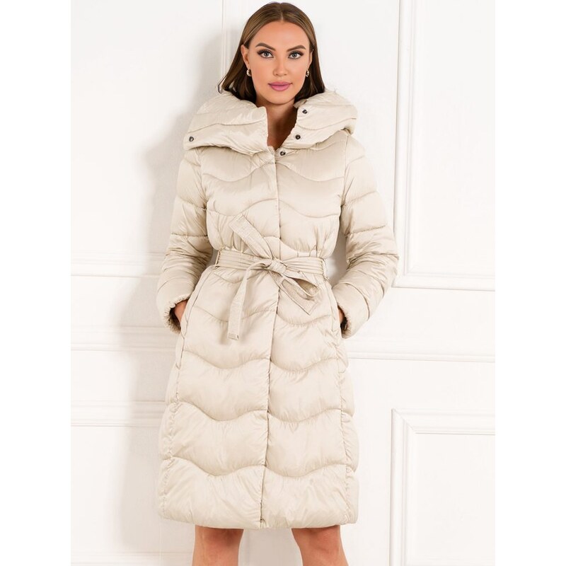 Due Linee Krémová dámská zimní bunda 65628061