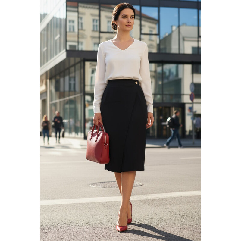 Lotika Lanová zavinovacia česká sukňa midi Premium quality 65628134