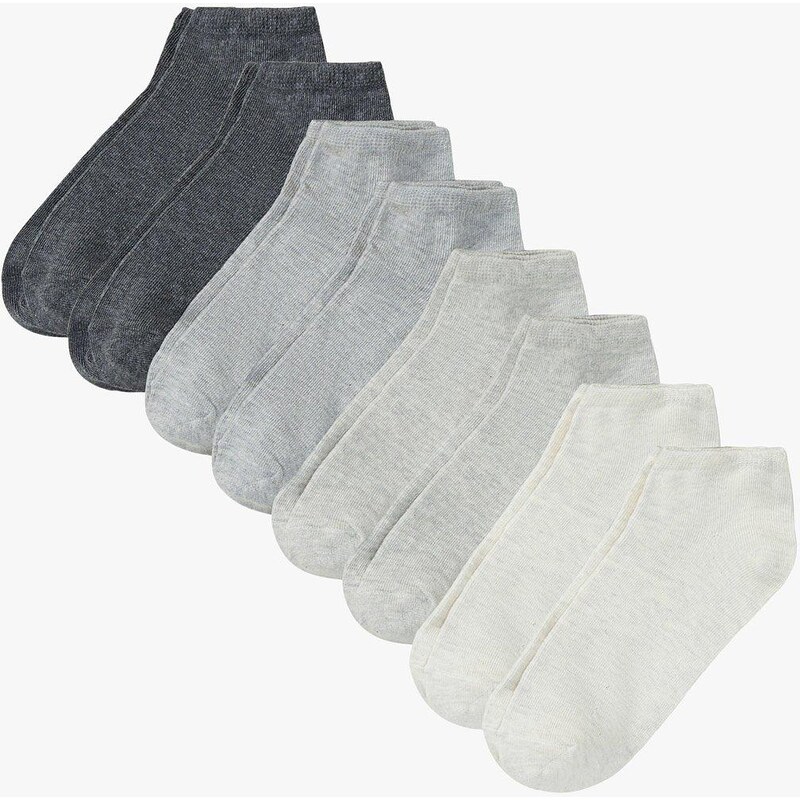bonprix Ponožky do tenisiek s bio bavlnou (8 ks), farba šedá 50747924