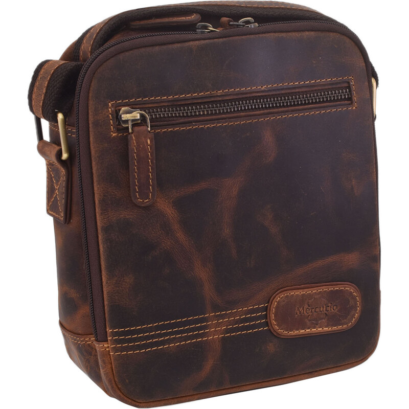 Mercucio Pánske kožené crossbody tmavohnedý hunter 250854 64524510