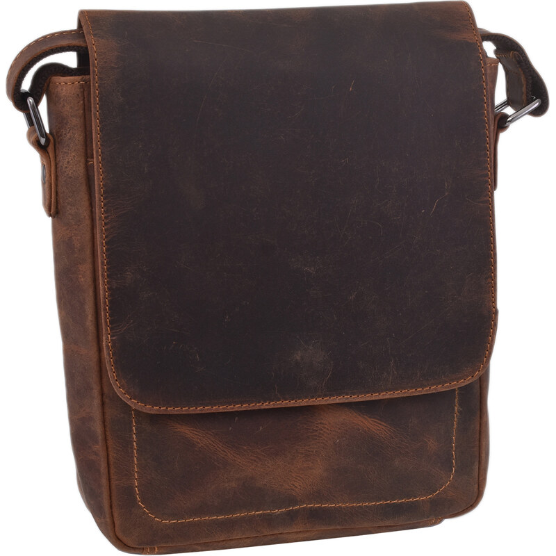 Mercucio Pánske kožené crossbody tmavohnedý hunter 250909 64524512