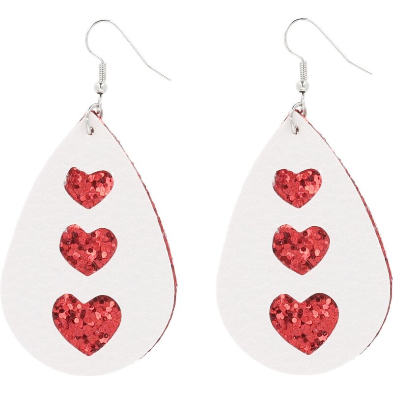 MYMO Náušnice tmavočervená / biela 66237756