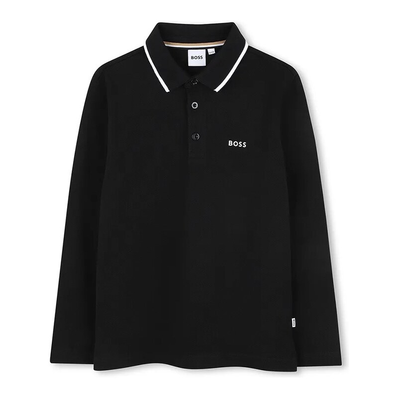 Detská bavlnená polokošeľa BOSS 65708301