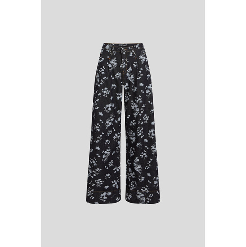 DŽÍNSY KARL LAGERFELD AOP ORCHID DENIM PANTS 65635580
