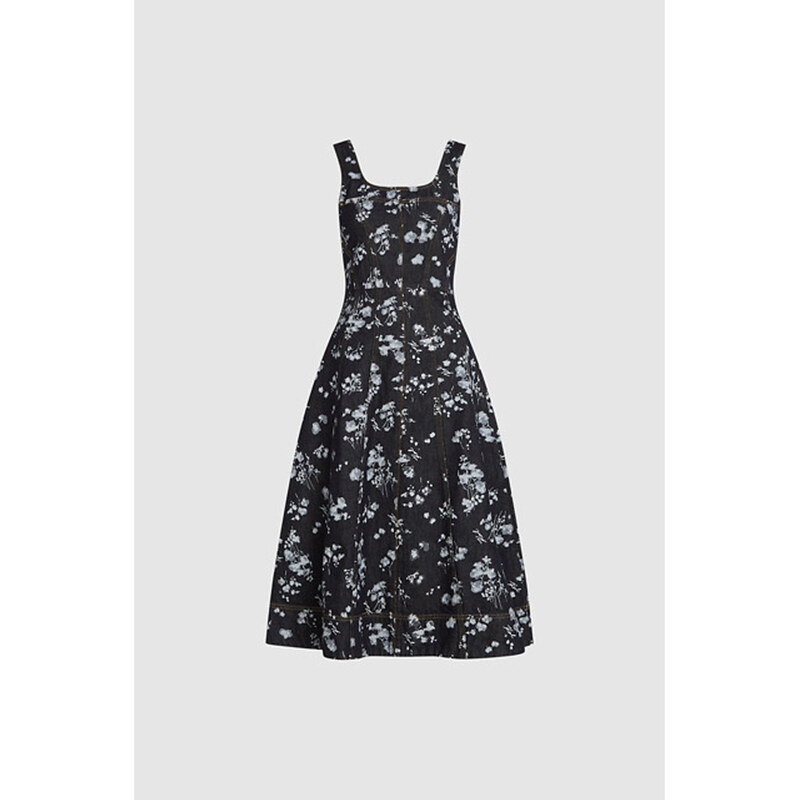 ŠATY KARL LAGERFELD AOP ORCHID DENIM DRESS 65635581
