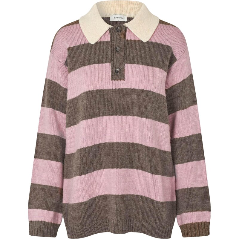 modström Sveter Pelhammd béžová / čokoládová / orgovánová 66069278