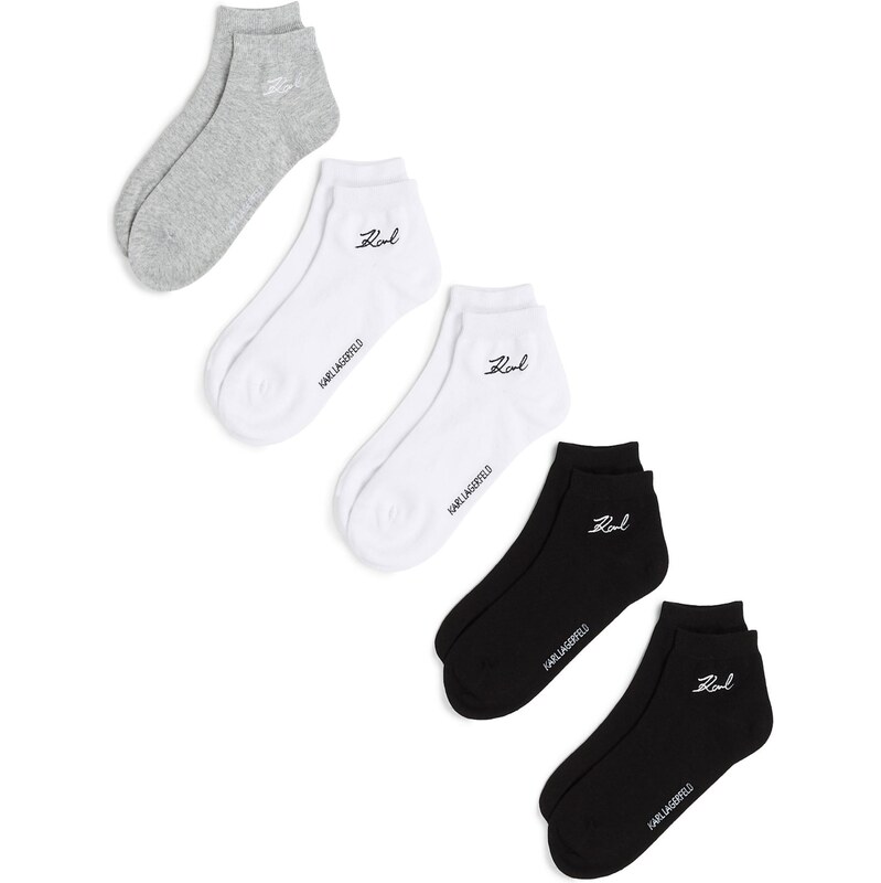 Karl Lagerfeld Ponožky sivá melírovaná / čierna / biela 65731319