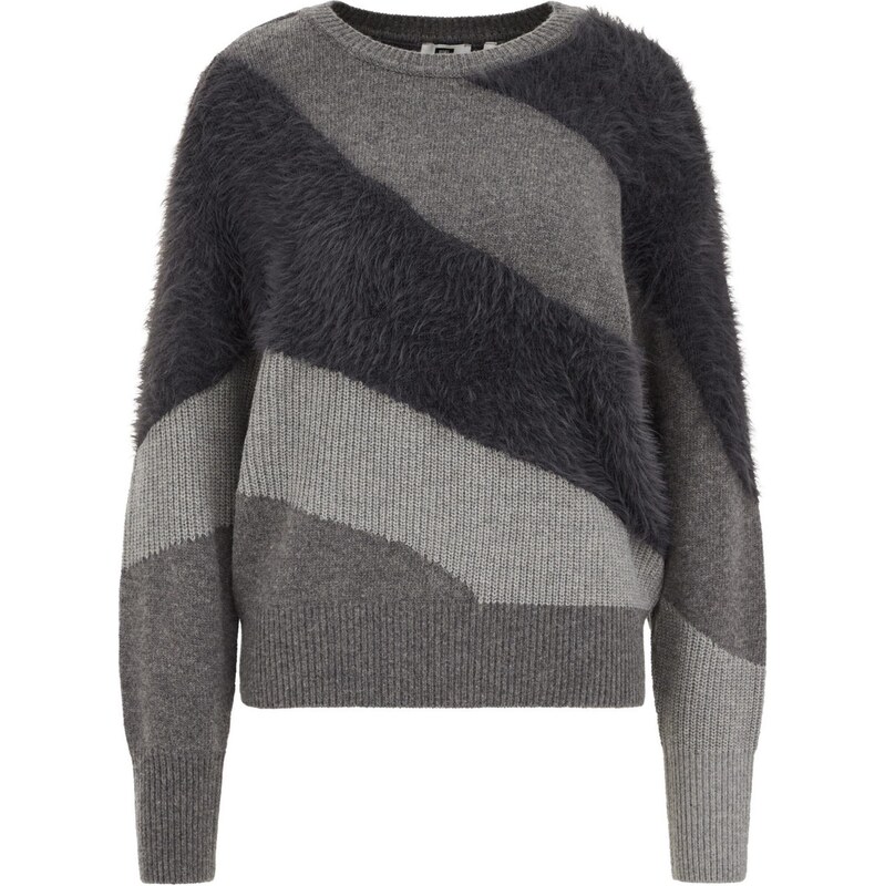 WE Fashion Sveter sivá / tmavosivá 65888106
