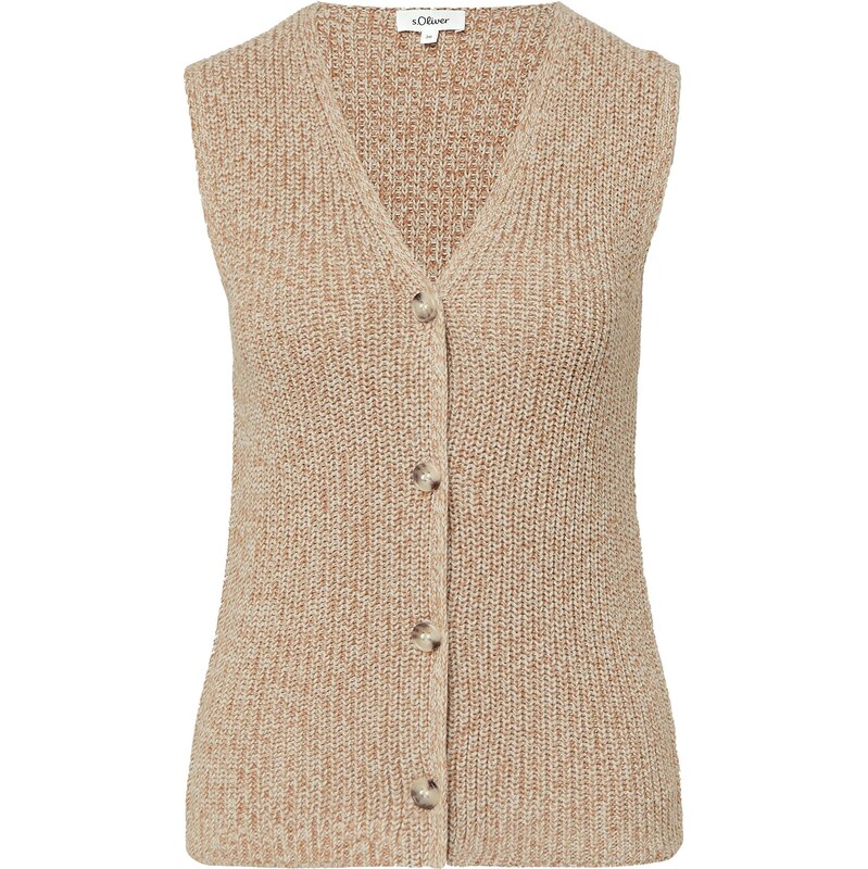 s.Oliver Pletená vesta kapučíno 65661421