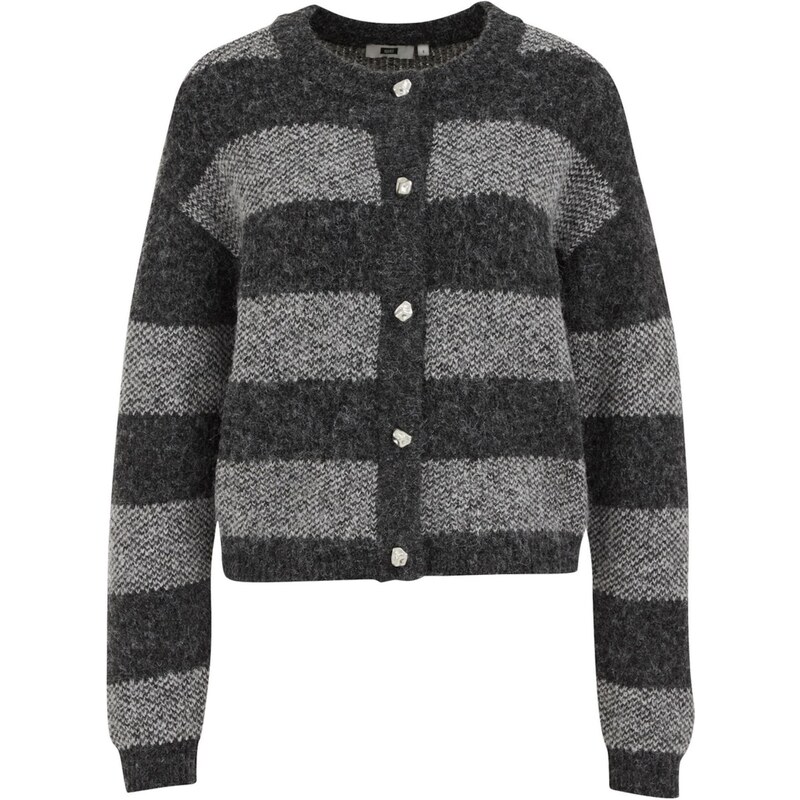 WE Fashion Kardigán tmavosivá / sivá melírovaná 65664637