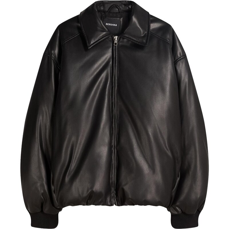 Bershka Prechodná bunda čierna 65894926
