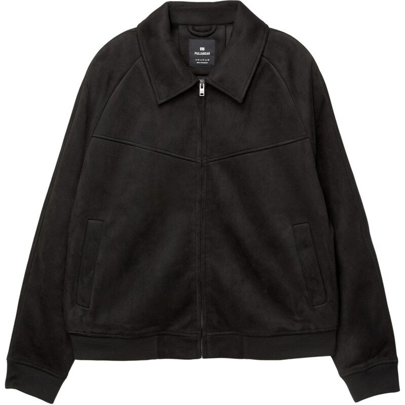 Pull&Bear Prechodná bunda čierna 65887470