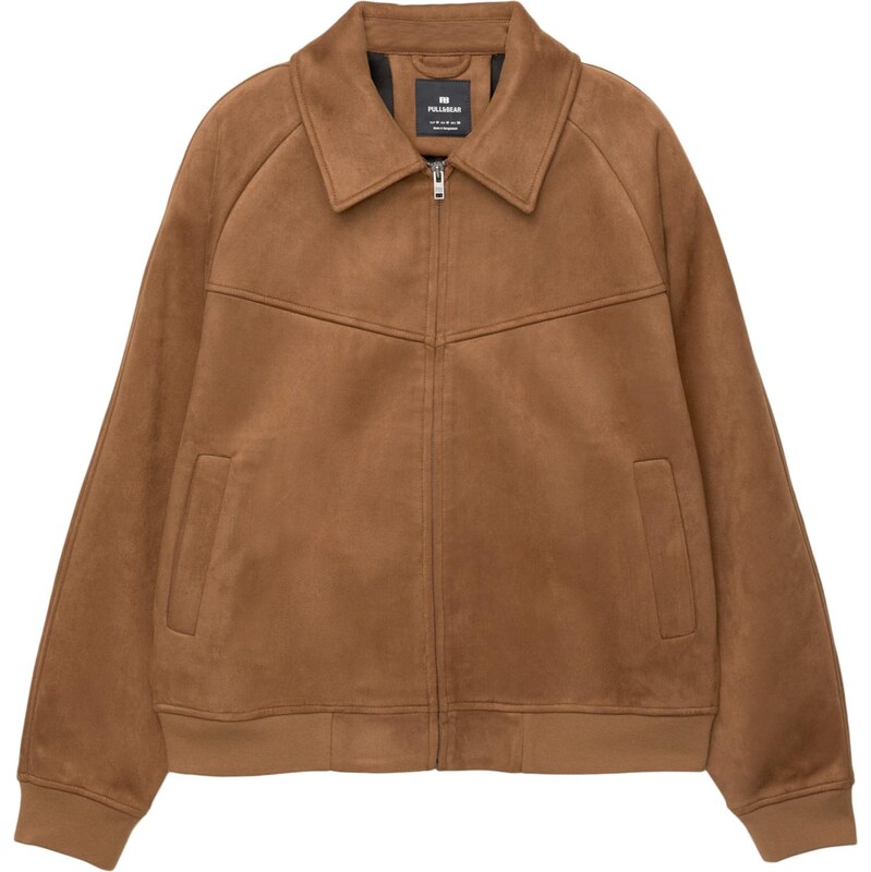 Pull&Bear Prechodná bunda hnedá 65887475