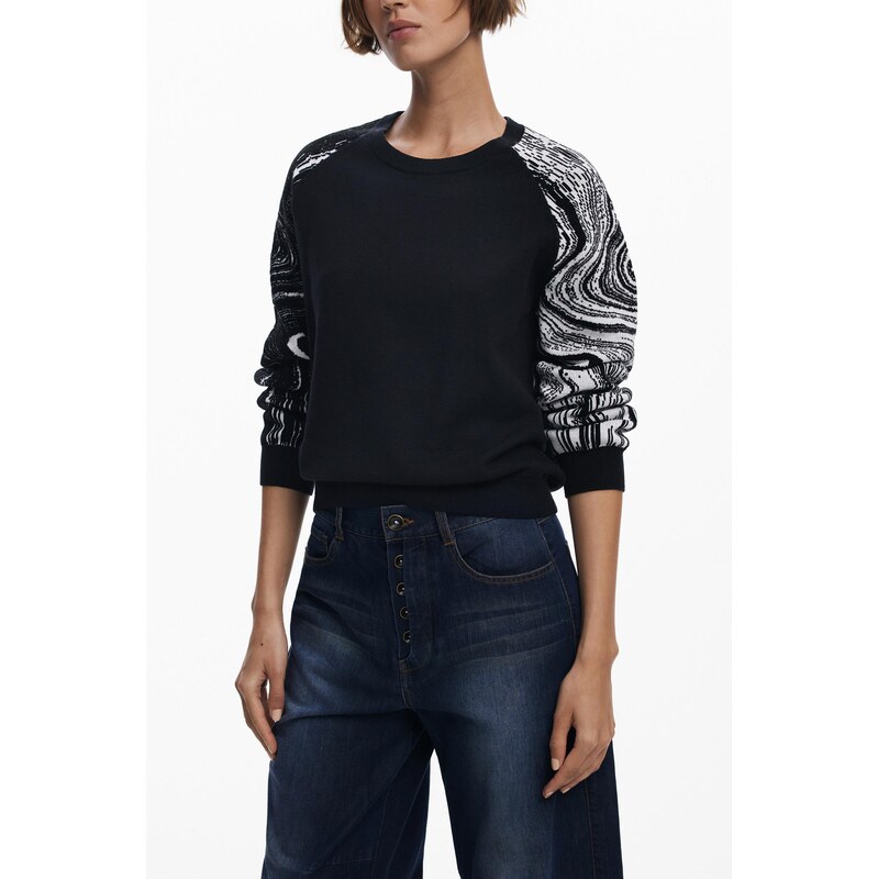 Čierny sveter Desigual pre ženy 65636214