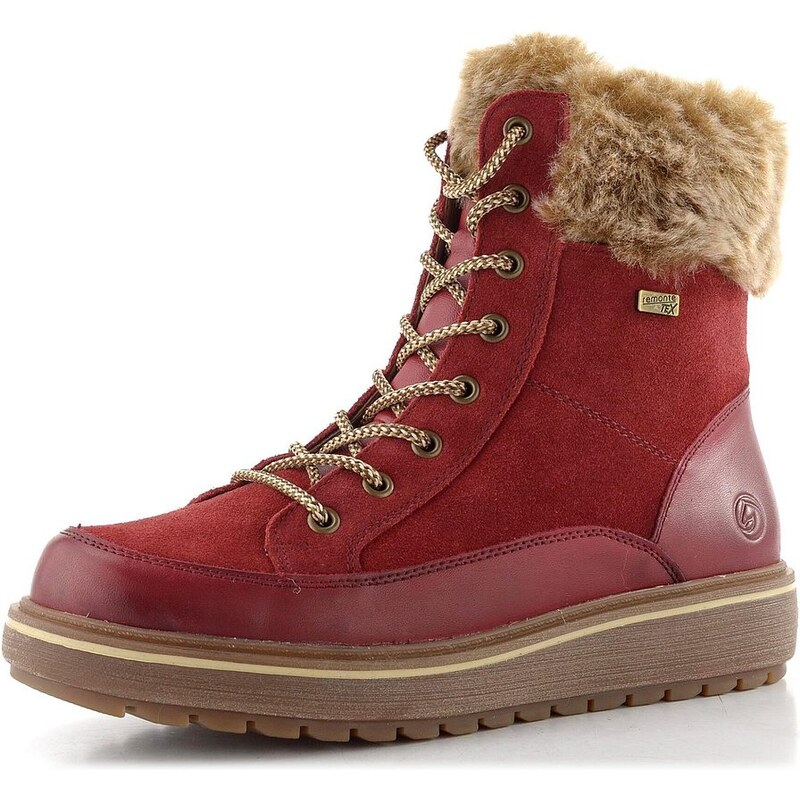 Remonte šnurovacia členková obuv s membránou a gripmi červená D0U78-35 65639904