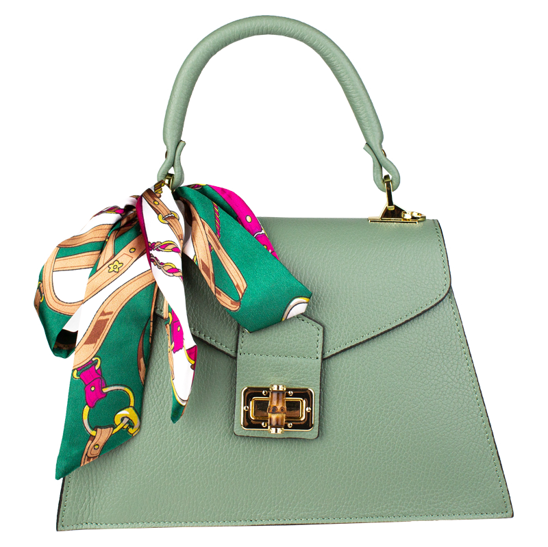 Zelená kožená talianska crossbody kabelka Flavia Khaki NovaKabelka.sk 65651613