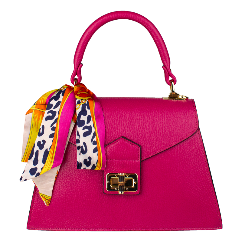 Ružová kožená talianska crossbody kabelka Flavia Fuxia NovaKabelka.sk 65651617