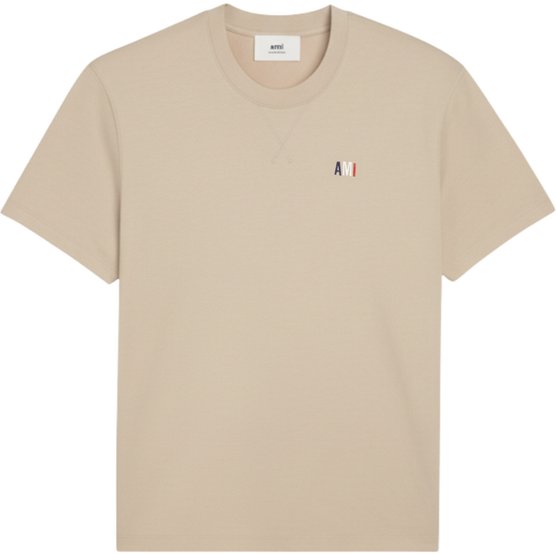 AMI PARIS Bleu Blanc Rouge Beige tričko 65651567