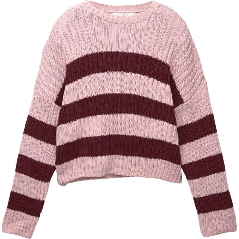 Pull&Bear Sveter PACIFIC ružová / burgundská 66008962