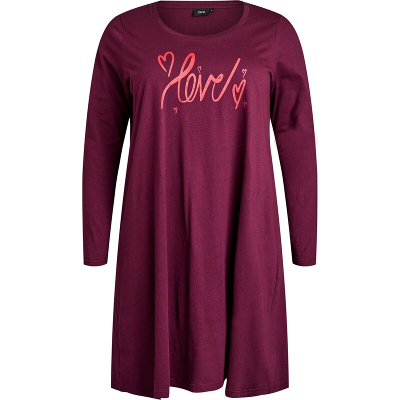 Zizzi Nočná košieľka Mally červená / bordová 65661312