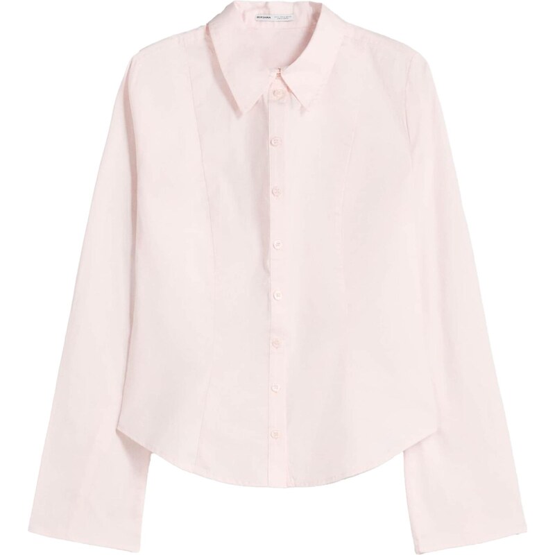 Bershka Blúzka ružová 66009198