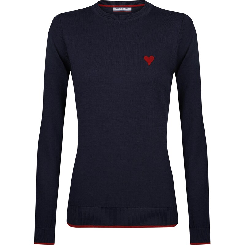 Felix Hardy Sveter námornícka modrá / jasne červená 65664184