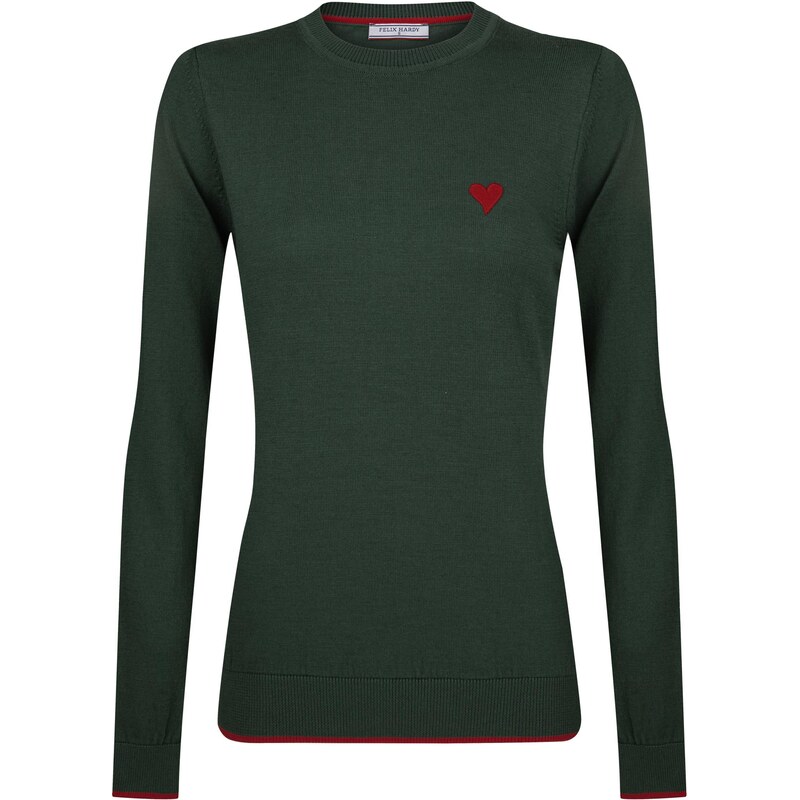 Felix Hardy Sveter jedľová / červená 65664196